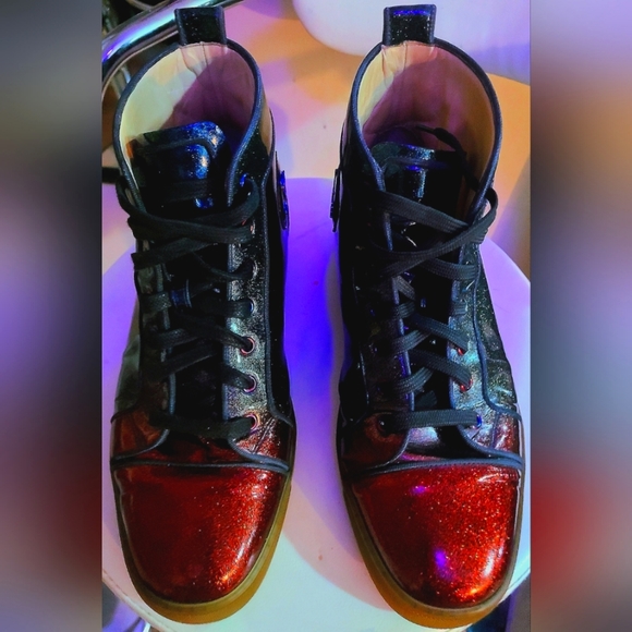 *SOLD Christian louboutin red high Tops SOLD * - Picture 5 of 9